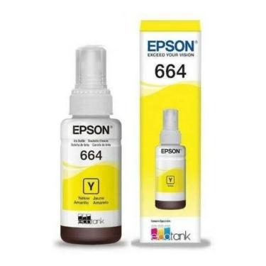 Imagem de Refil Tinta Original Epson T664 Amarelo - T664420