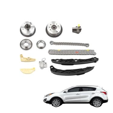 Imagem de Wahparts Corrente de distribuição com kit de engrenagem VVT 2011-2019 Hyundai Tucson Sonata SantaFe 2011-2018 Kia Sorento Sportage Optima 2.0L 2.4L L4 24321-2G111 24350-2G750