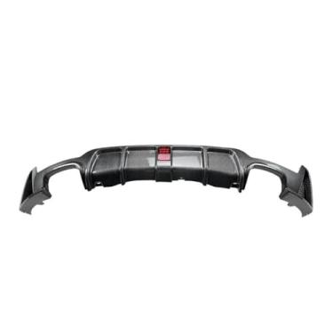 Imagem de Lábio de spoiler do para-choque traseiro do carro compatível com 4 séries F32 F33 F36 M Sport 2014-2020 MP estilo para-choque protetor protetor acessórios (luz de saída dupla bilateral aparência de