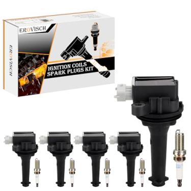 Imagem de Pacote 5 UF517 OEM Bobina de ignição e vela de ignição - Compatível com Volvo C30 C70 S40 S60 V50 V70 XC70 2004 2005 2006 2007 2008 2009 2010 2011 2007 2008 2009 2010 2011 2006 12 20 Motor 13 - L5