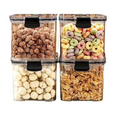 Imagem de Monte Seu Kit De Potes HerméTicos Para Mantimentos - Organizador De Cozinha Para Dispensa E ArmáRio(4 Potes - 750ml)