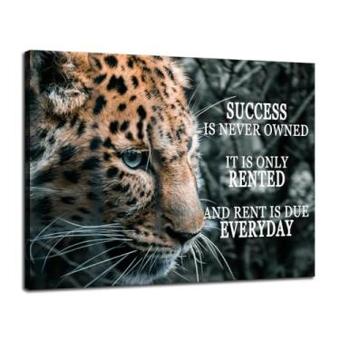 Imagem de Decoração de parede motivacional sucesso empreendedor citações pôsteres sucesso é alugado arte de parede inspiradora para escritório sala de estar quarto escritório banheiro impressão em tela