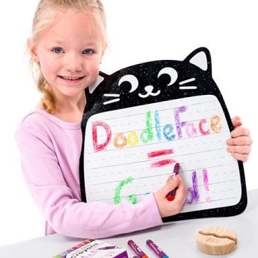 Imagem de Quadro de giz de cera Cat Wipe-Away com giz de cera pacote com 10 e pano de borracha – quadro branco infantil, laptop, apagar a seco