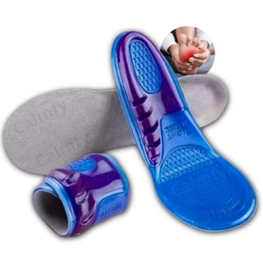 Imagem de Palmilha Ortopédica Gel Silicone Anti Impacto, Tamanho 36 ao 42, Alívio para Fascite Plantar, Esporão Calcâneo e Dores - Confortável, Ajustável, Ideal para Uso Diário (M)