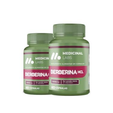 Imagem de KIT 2 BERBERINA HCL 1500MG 60 CAPSULAS - MEDICINAL LABS