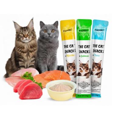 Imagem de 6 Saches 15g Petisco Snacks Patê Rico em Proteinas p/ Gatos - Adultos 
