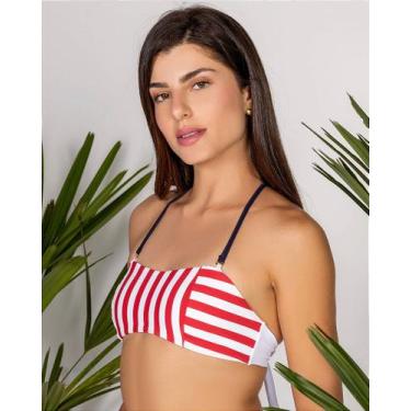 Imagem de Top de Biquíni Yara com Proteção UV Fator 50 - Perola e Sal, P