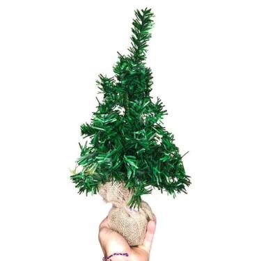 Imagem de Árvore De Natal Mini Pinheiro Flocos De Neve Luxo 45Cm 45 Galhos Decor