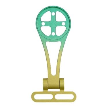 Imagem de Vaveren Suporte para computador de bicicleta frontal, suporte de extensão de haste de bicicleta, ângulo ajustável, para câmera, Verde Gradiente