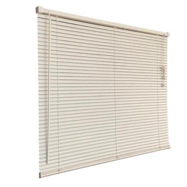 Imagem de Persiana Horizontal PVC Bege 160 (L) x 160 (A) Cortina Completa C/ Kit