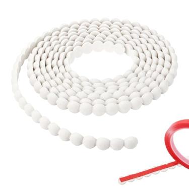 Imagem de Acabamento de moldagem flexível de PVC de 3 m, moldagem adesiva dobrável com um rolo de fita adesiva, acabamento decorativo branco 3D meia pérola para borda de parede, borda de moldura espelhada e