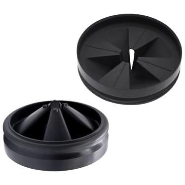 Imagem de Pacote com 2 protetores contra respingos para descarte de lixo de 9,5 cm Protetor de respingo de borracha para descarte de lixo silencioso QCB-AM para InSinkErator Evolution Series Peças de descarte