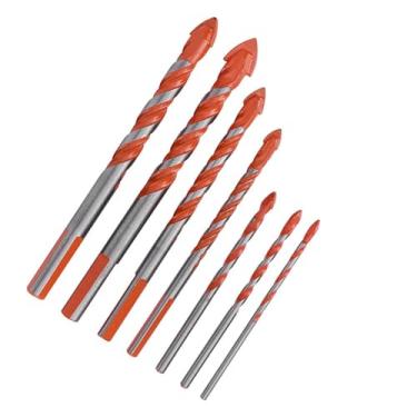 Imagem de 7pcs de Perfuração Central Perfuração de Telha Cerâmica Bit Diy Hole Drilling Tool Bit 3mm 4mm 5mm 6mm 8mm 10mm 12mm Laranja