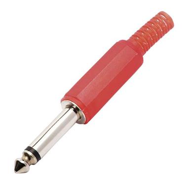 Imagem de Plug P10 Mono Plastico Vermelho Com Protetor