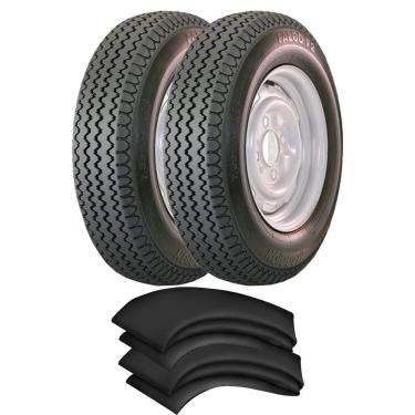 Imagem de Kit 2 Pneus Fusca 560-15 4 Lonas Falco F2 Maggion + 2 Camaras