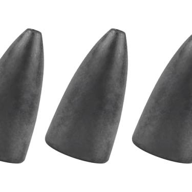 Imagem de Alwonder Pacote com 30 chumbadas de pesca a bala, pesos, minhocas, pesca de robalo, Carolina Rig Texas Rig Slip Sinker, peso de chumbo deslizante, água salgada, água doce, soco de 10 g