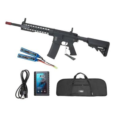 Imagem de Rifle Airsoft Aeg M4 Sa-f02 Black Flex Key Mod 10 + Kit