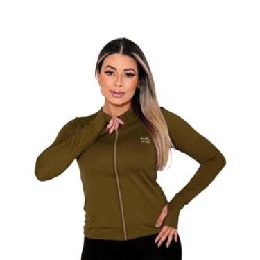 Imagem de Jaqueta Casaco UV Com Ziper Proteção FPU50 Feminino Marrom-Feminino