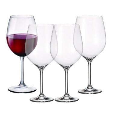 Imagem de Jogo 4 Taça para Vinho Tinto 740ml em Cristal Transparente Wolff