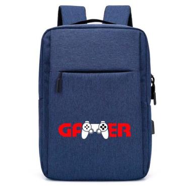 Imagem de Mochila Escolar Infantil Com Entrada USB Estampa Dtf Jogo Gamer Menino