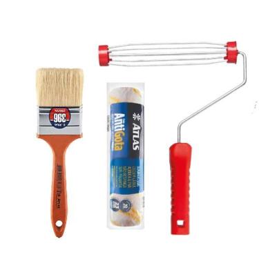 Imagem de Kit suporte para rolo + rolo anti gotas + trincha - ATLAS