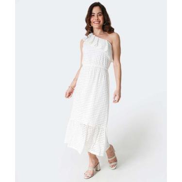 Imagem de Vestido Feminino Um Ombro Só Marisa Off White-59126, Off white, M