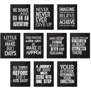 Imagem de Pósteres de pared Outus con frases inspiradoras y positivas, 10 unidad