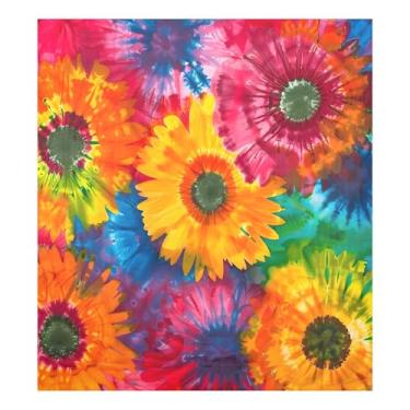 Imagem de Ímãs florais tie dye para máquina de lavar louça para cozinha à prova d'água ímãs de lavadora e secadora capa decorativa decalque de geladeira 58,4 cm x 66 cm