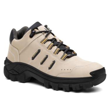 Imagem de Via Livre Tênis Malibu, Couro, Borracha, Solado Antiderrapante, com Certificado de Aprovação, Biqueira de PVC (1000, Bege 05, Padrão, BR, Adulto, Numérico, 42)