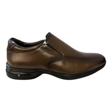 Imagem de Sapato Masculino Casual Jota Pe Social Ultraconforto Couro 3D Vision 71455 Preto-Masculino