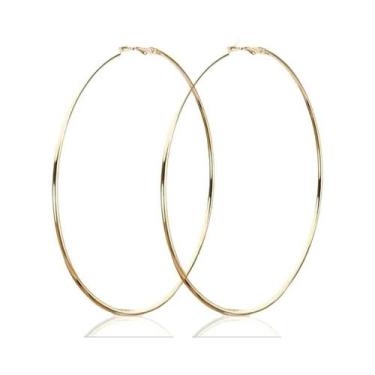 Imagem de Brincos De Argola Unissex Em Aço Inoxidável 2 Peças 30-100mm Pequenos 