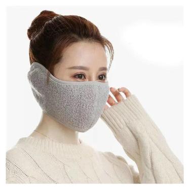 Imagem de Máscara facial Teddy Velvet Winter Reutilizável de Algodão Respirável