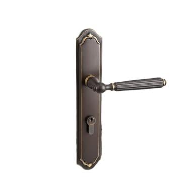 Imagem de Fechadura magnética silenciosa de latão francês, fechadura de porta de uma peça, interior, quarto, banheiro, (Bronze)