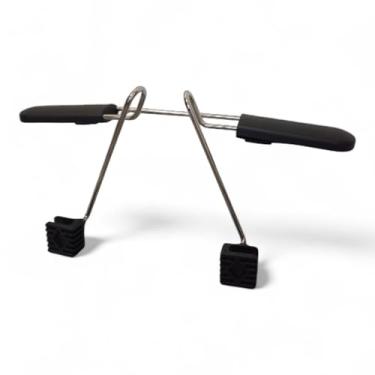 Imagem de PME Pivoful Mobile Enhancement Cabide de encosto de cabeça para carro, gancho universal para roupas do banco traseiro do veículo, aço inoxidável cromado, suporte de vestuário para interior de