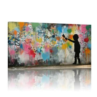Imagem de Banksy Graffiti Wall Art, Graffiti Wall Art Banksy Mural, Banksy Graffiti Poster, Graffiti Print, Graffiti Artwork for Walls - (25x50cm)10x20 polegadas sem moldura