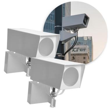 Imagem de Kit 2 Caixa Protetora Grade Antivandalismo Câmeras Segurança - Ipec