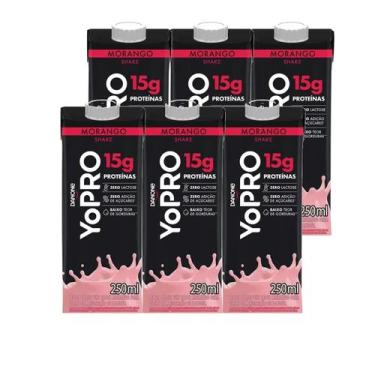 Imagem de YoPRO Morango UHT 15g de proteínas 250ml (6 unidades) - Danone