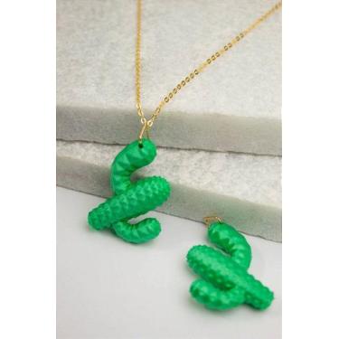 Imagem de Pingente Cacto De Resina - 01 Unidade para Decoração e Artesanato - no