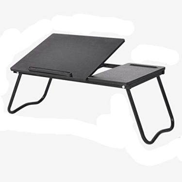 Imagem de U5GAAALPPQ9 Mesa dobrável, mesa portátil para laptop, mesa de assento e suporte ajustável em ângulo, bandeja de mesa de café da manhã, suporte dobrável para laptop para sofá (cor: E) (D)