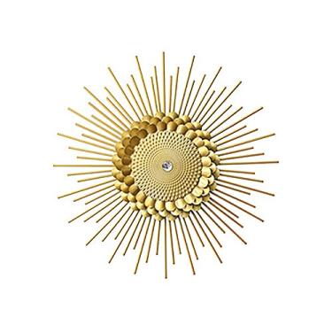 Imagem de U5GAAALPPQ9 Arte de parede de flor de metal grande decoração de parede inspiradora pendurada para interior exterior casa quarto sala de estar escritório jardim (cor: 8080 cm) (60 * 60 cm)