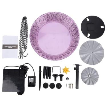 Imagem de Naroote Banho Solar para Pássaros, à Prova de Ferrugem, Resistente, Fundo Plano, Fonte Solar, Design à Prova de Ferrugem, 2 Em 1, Pendurado ou Colocado, para Pátio de Jardim, Tigela de