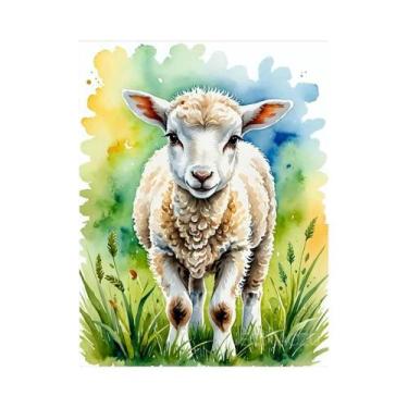 Imagem de Kit De Pintura Em Diamante De Animais Em Aquarela Eagle Raccoon, Mosai