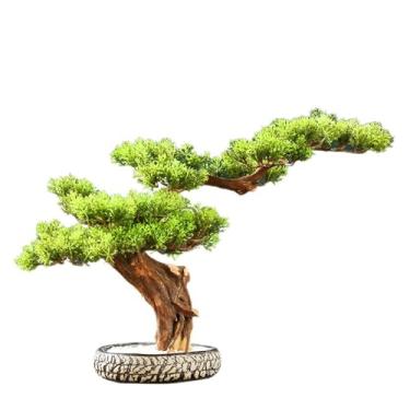 Imagem de Plantas falsas, árvore de bonsai artificial, pinheiros, decoração para sala de estar, entrada, decoração de escritório