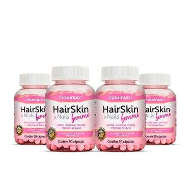 Imagem de Kit 04 HairSkin Femme com 90 Capsulas Maxinutri-Unissex