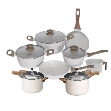 Imagem de Jogo De Panelas Revestimento Cerâmico 8 Peças Mimo Style