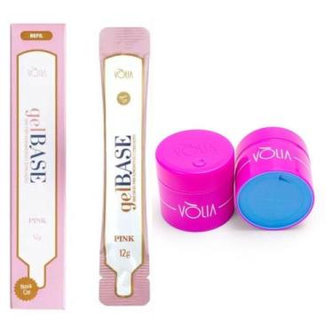 Imagem de Gel Base Volia Pink 14G + Pote Eco Duo Volia 30G - Vòlia Cosméticos