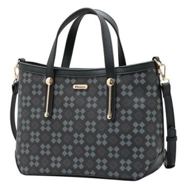 Imagem de Bolsa Feminina Transversal Alça de Mão Trabalho Chenson, Preto, UN