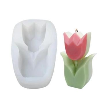 Imagem de Molde De Silicone 3D Em Forma De Tulipa Para Velas Aromáticas, Sabonet