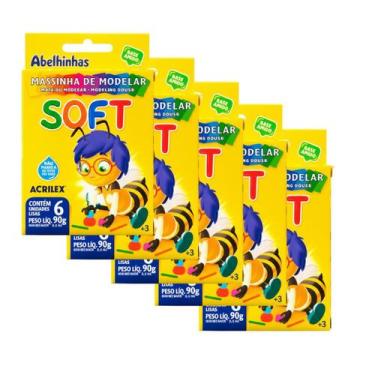 Imagem de Massinha De Modelar 90g Colorida 5 Caixinhas Com 6 Unidades - Leo&Leo