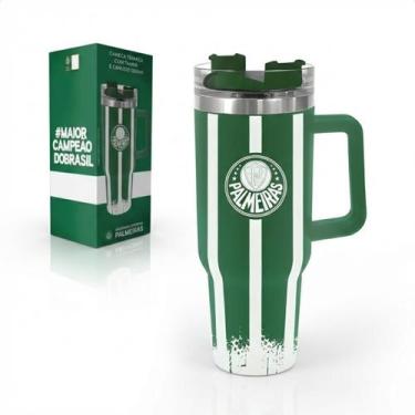 Imagem de Caneca Térmica Inox 1200ml Palmeiras Oficial Allmix